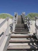 Treppe zum Strand Klappholttal