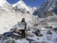 Am leeren Basislager des Mount Everest